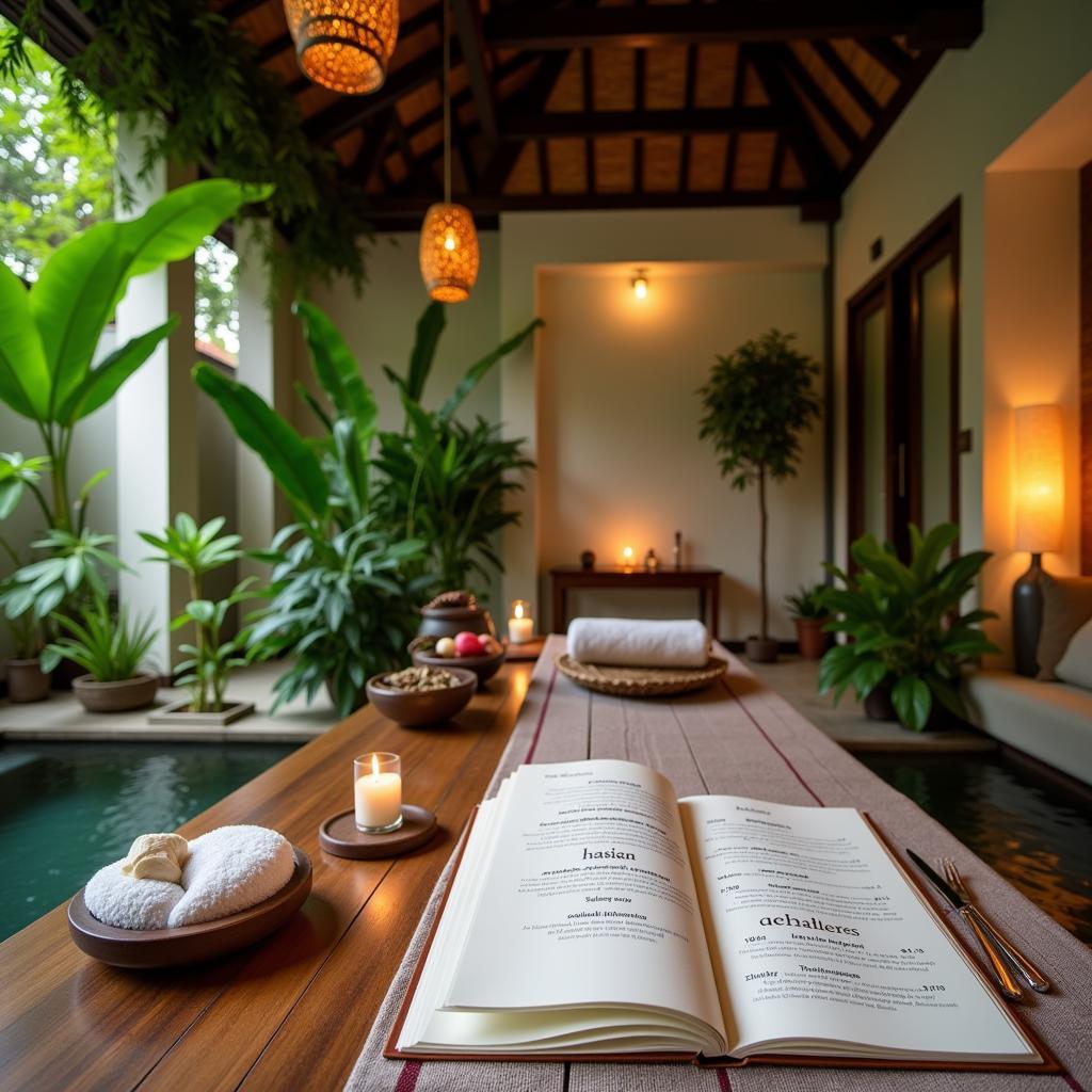 Bali Away Spa Menu in Tropical Paradise