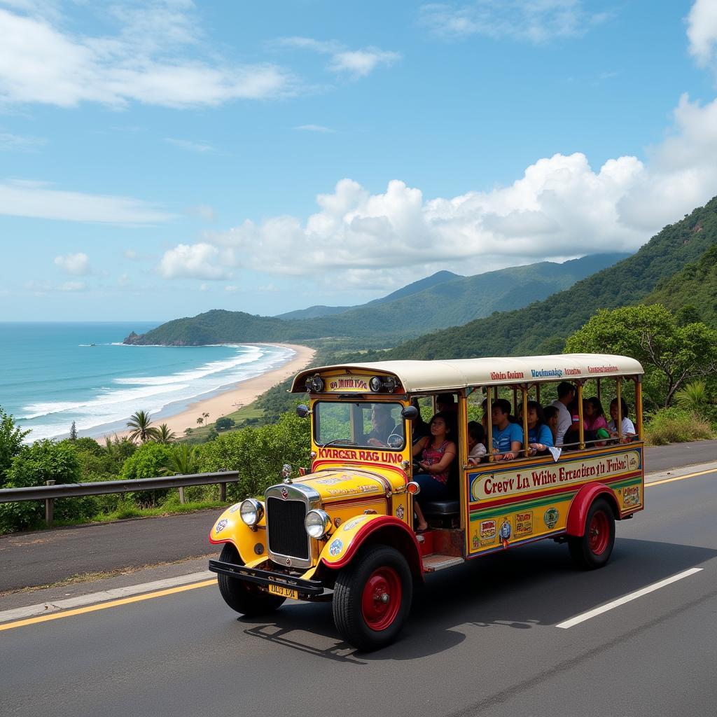 Riding a Bemo to Kuta Beach in Bali