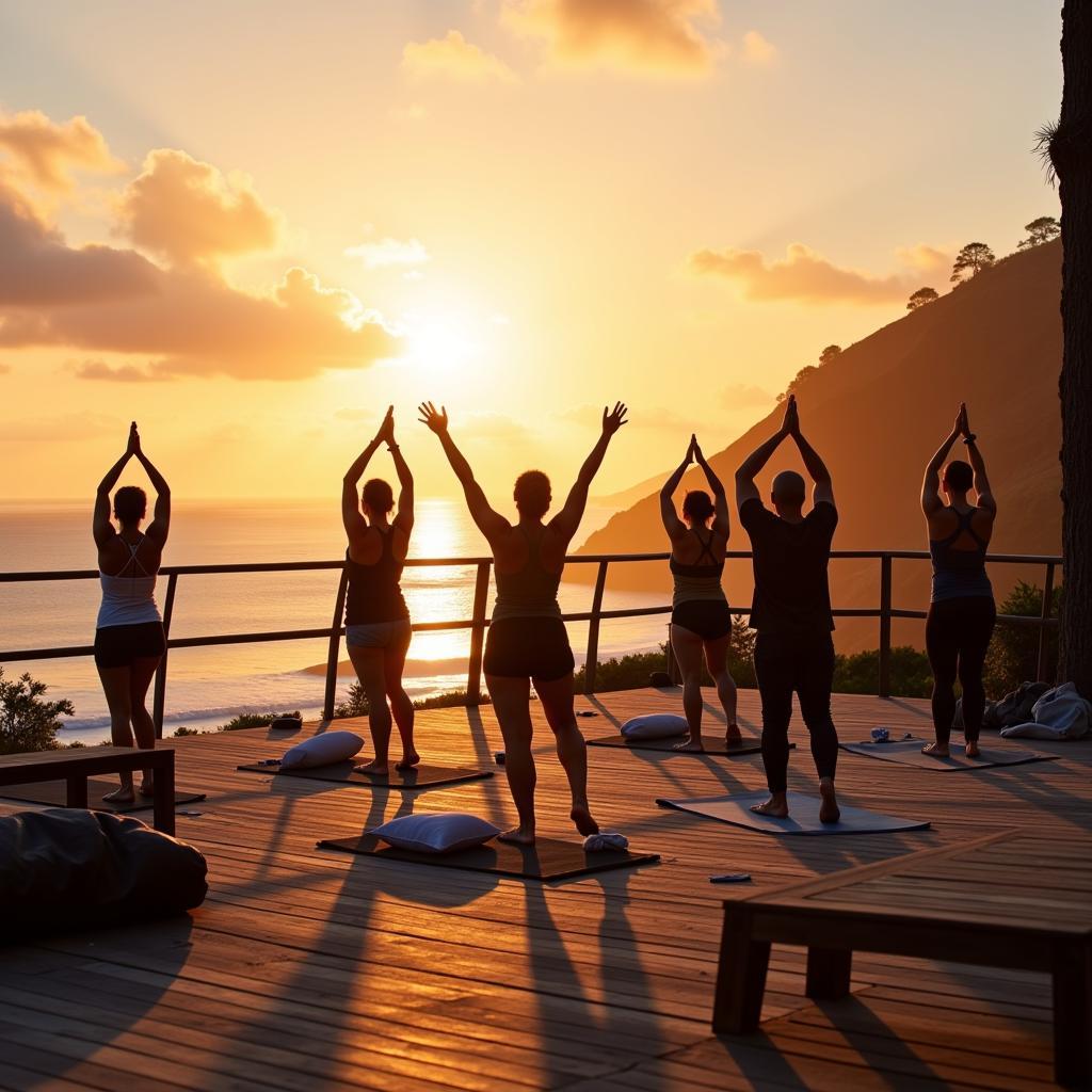 Bali Resort Yoga Class at Sunrise