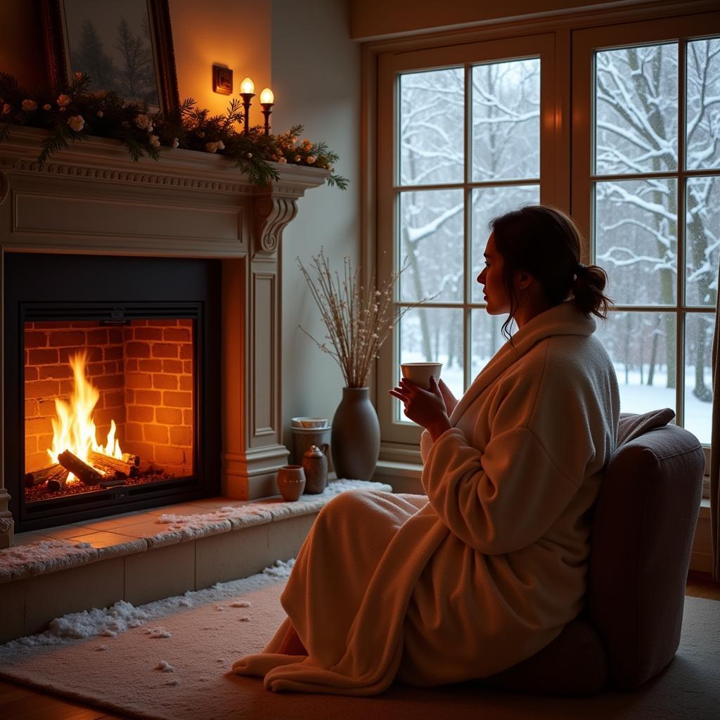 Relaxing in a Belgian Spa during Winter