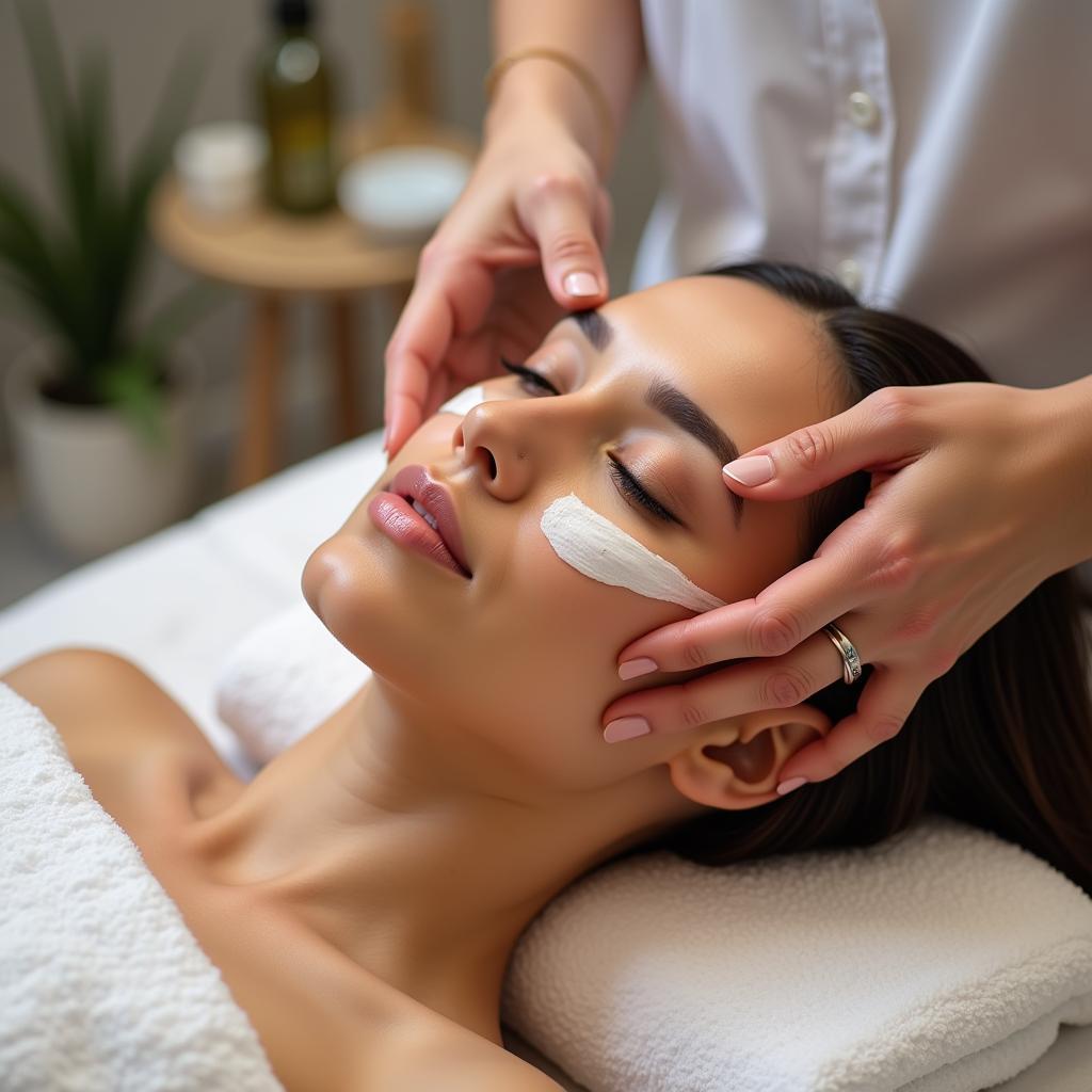 Revitalizing facial treatment in Bergamo spa