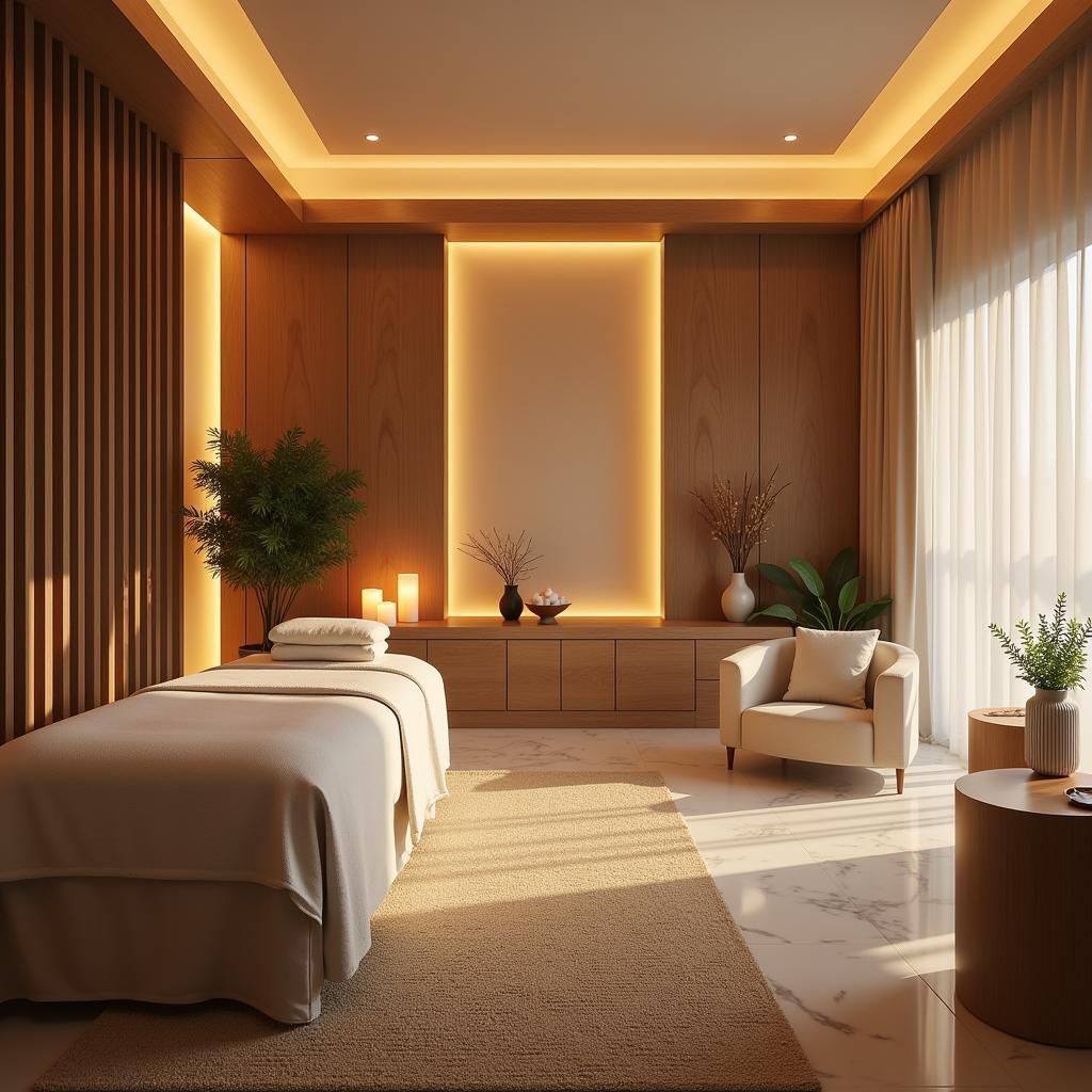 Serene spa interior in Ghaziabad commercial area