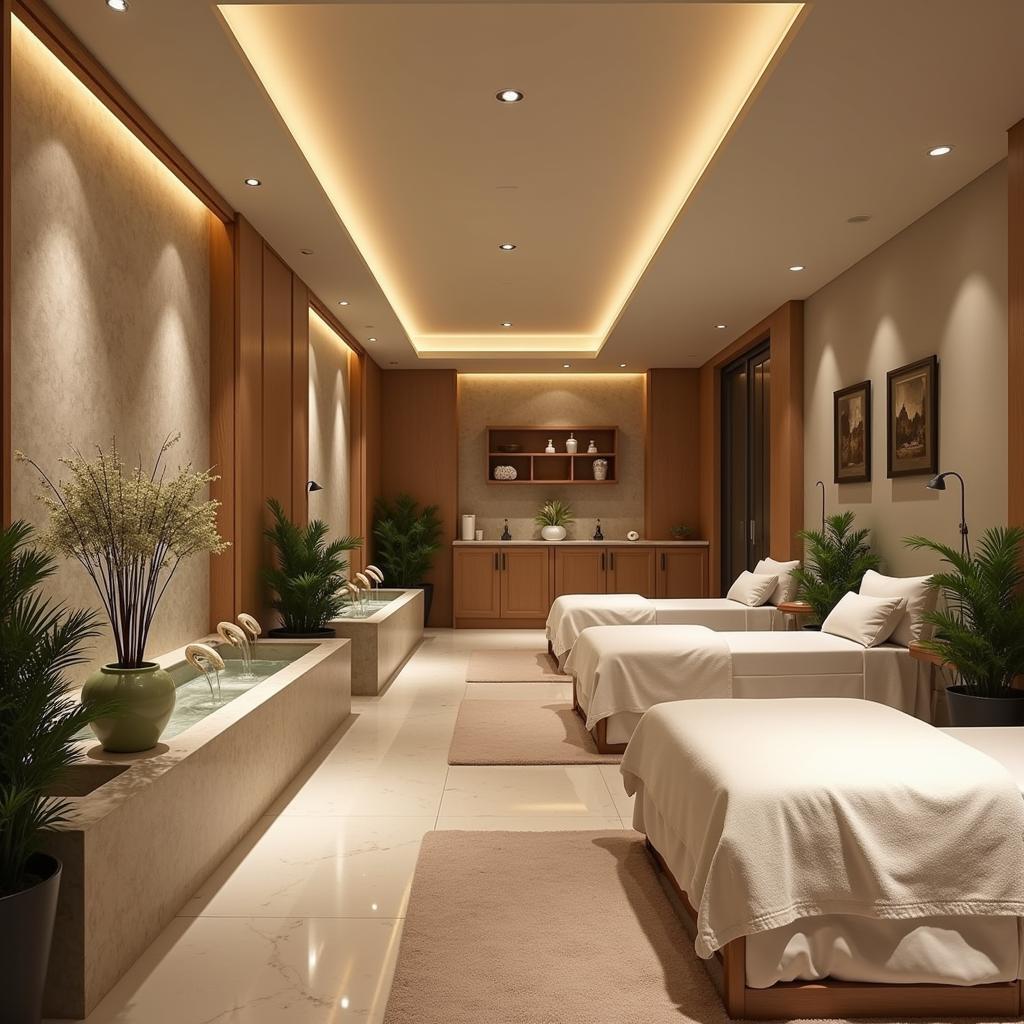 Serene spa interior in Bikaner