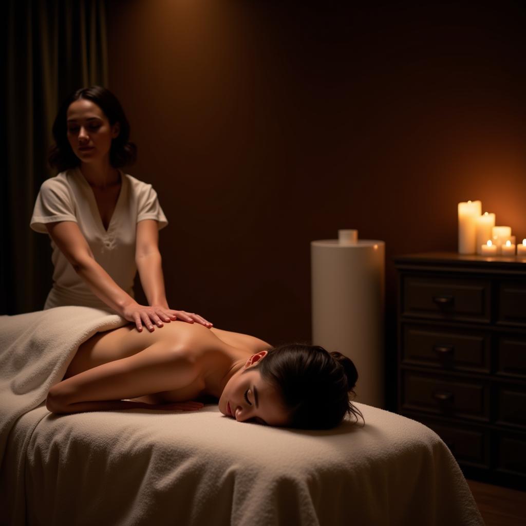 Relaxing massage at Blue Diamond Spa and Salon