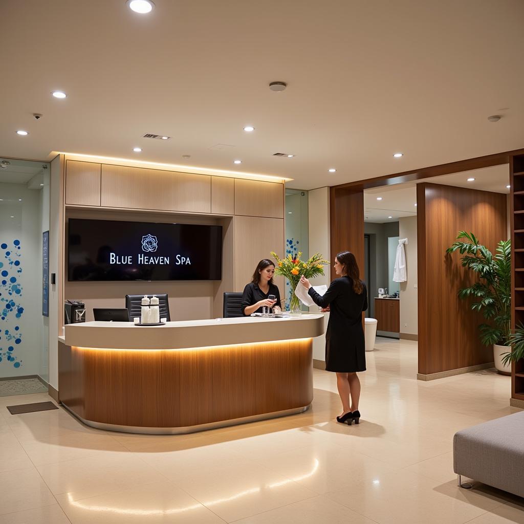 Blue Heaven Spa Reception Area