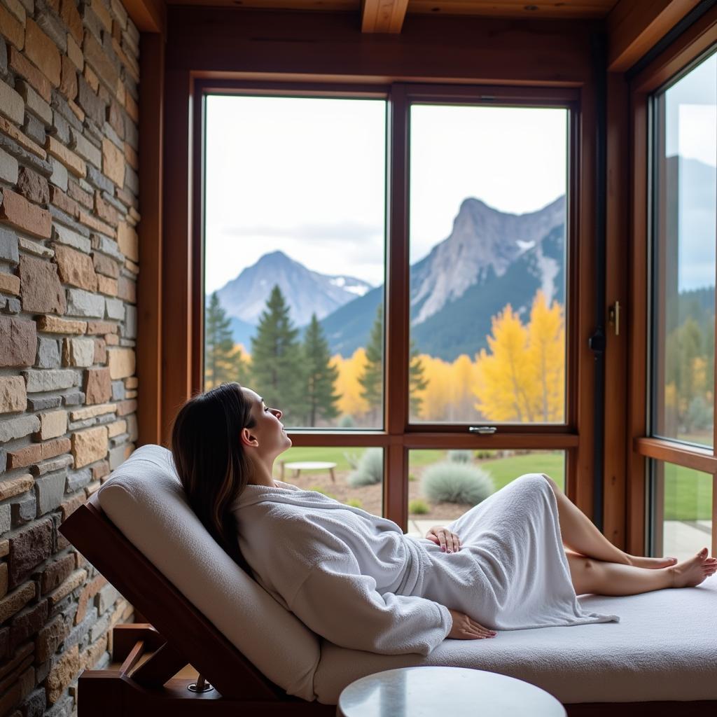 Relaxing at a Boulder Spa