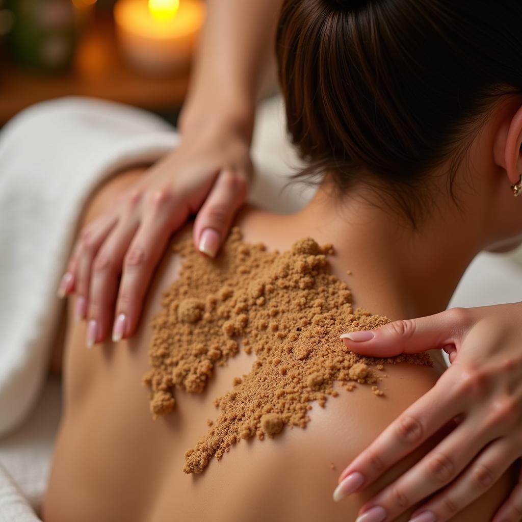 Brown Sugar Body Scrub Exfoliation Treatment at Spa