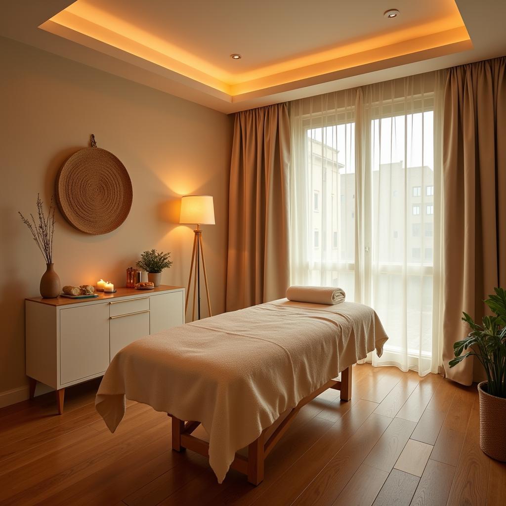 Buzzi Unicem Spa Treatment Room - Relaxing ambiance with soft lighting and calming decor