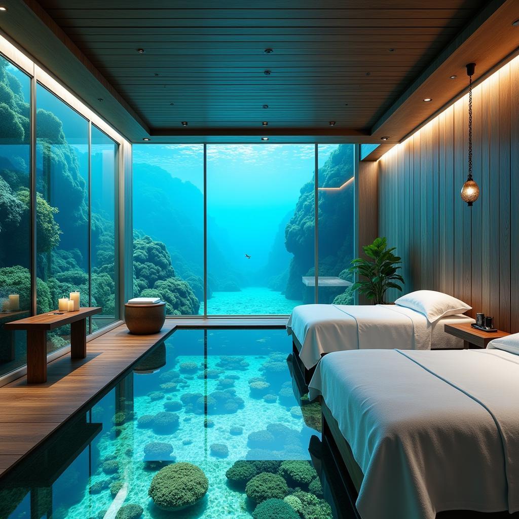 Luxurious Overwater Treatment Room at Centara Ras Fushi Spa