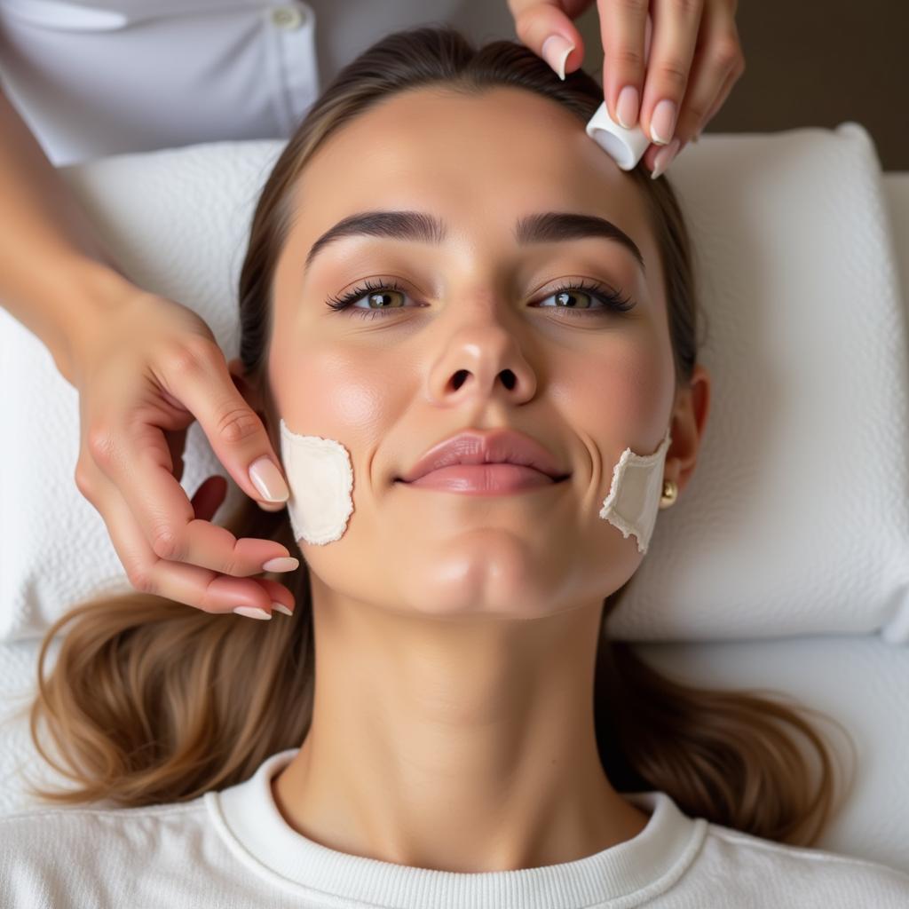 Luxurious facial treatment at a Chennai spa