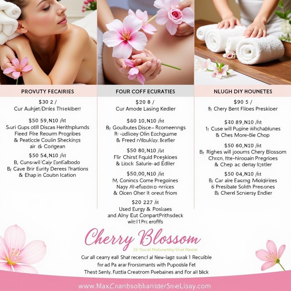 Spa packages with cherry blossom theme