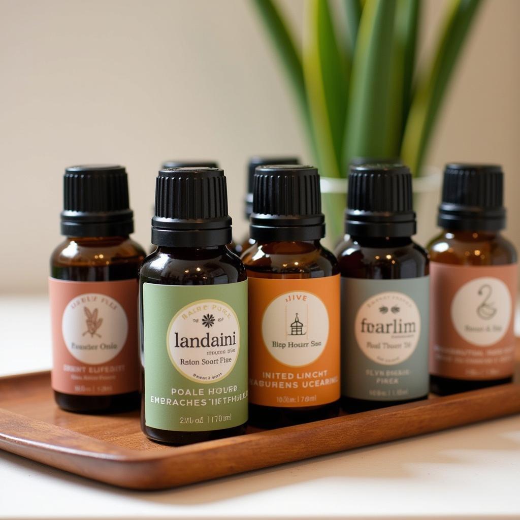 Close-up of essential oils used in nuansa spa treatments