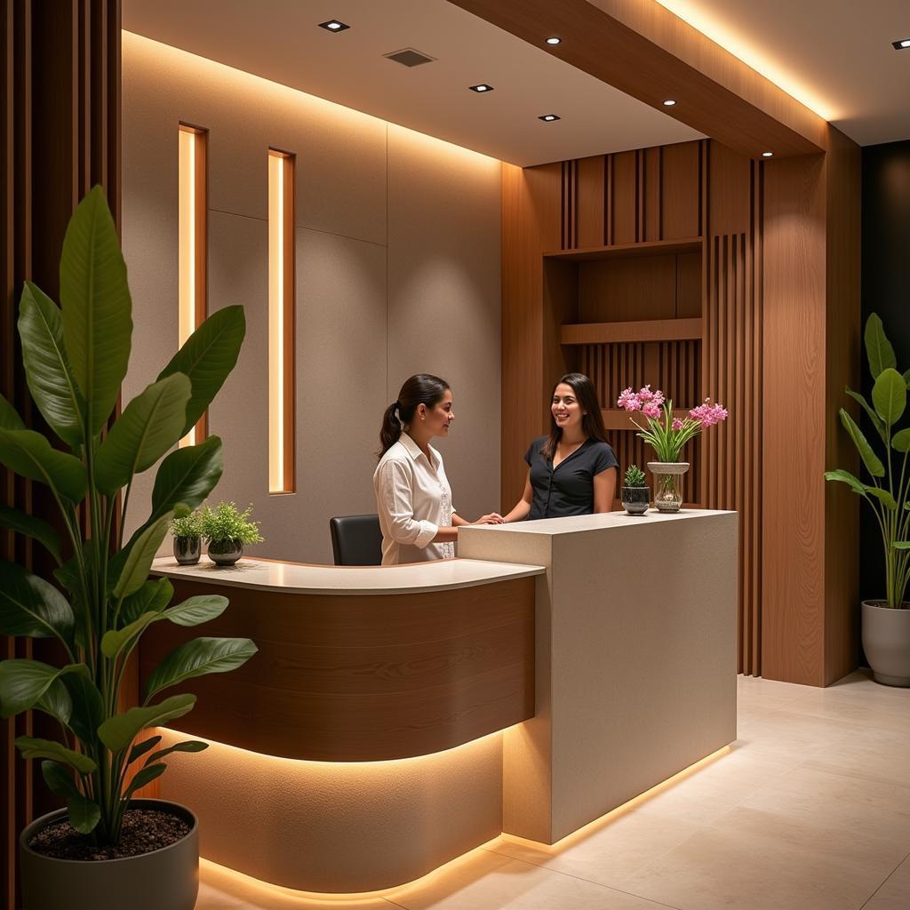 Serene Spa Reception Area in Colaba