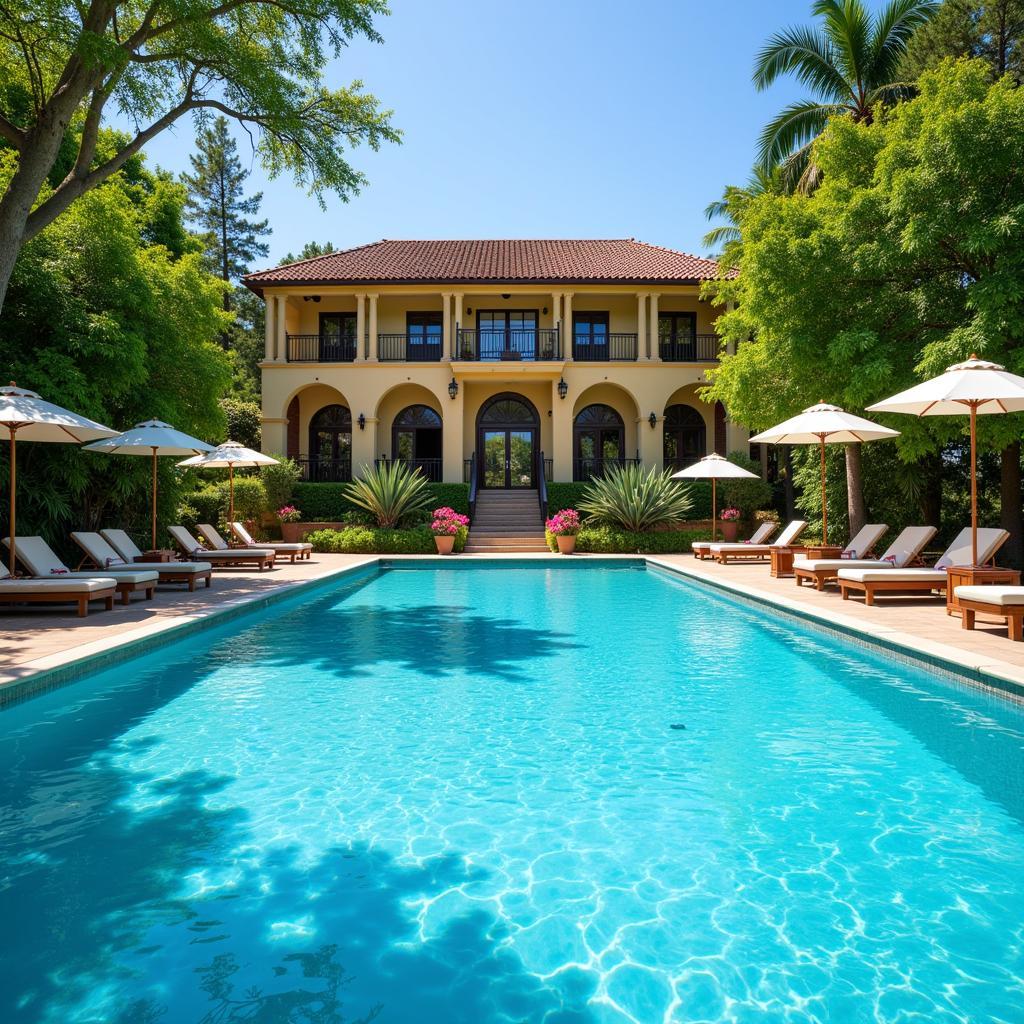 Inviting Pool at a Colonial Resort Spa