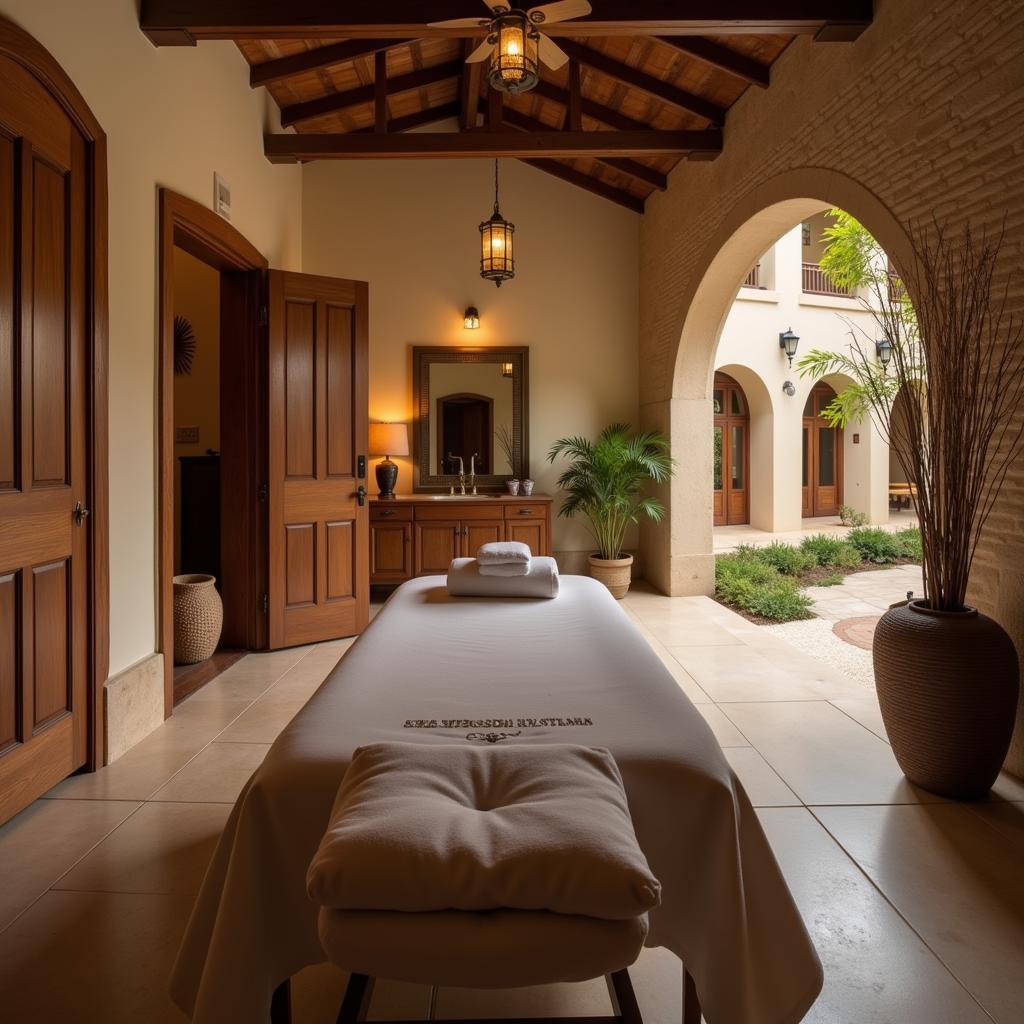 Serene Spa Treatment Room in Colonial Setting