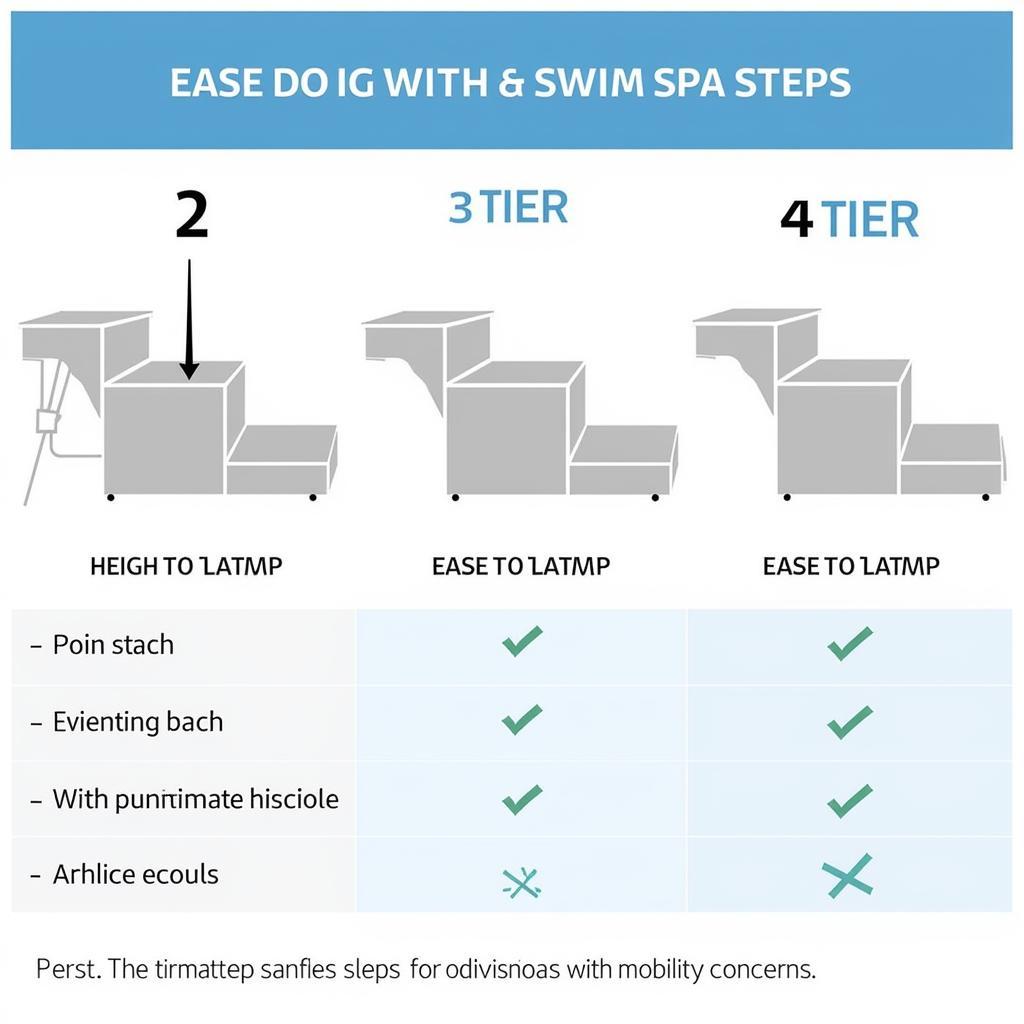 Comparison of Different Swim Spa Step Tiers