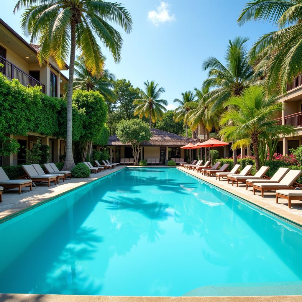 Relaxing Pool at Corbett Tiger Den Resort & Spa