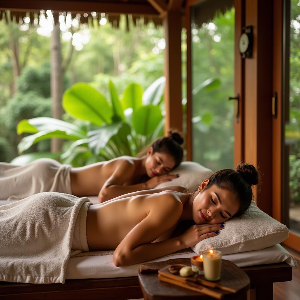 Couple Enjoying Ayurvedic Massage at Kerala Resort Spa