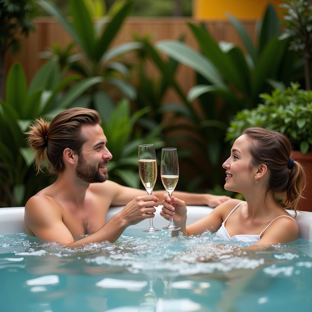 Couple enjoying a spa day at a 5-star hotel