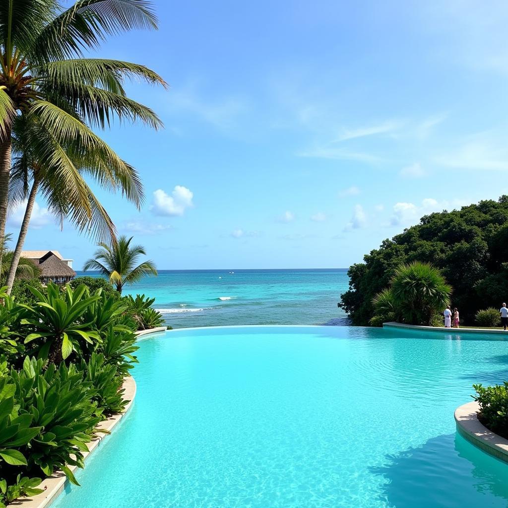 Infinity Pool Overlooking the Ocean at Crimson Resort and Spa