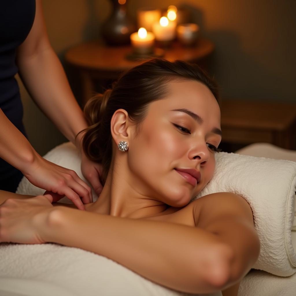 Relaxing massage therapy at Delite Spa