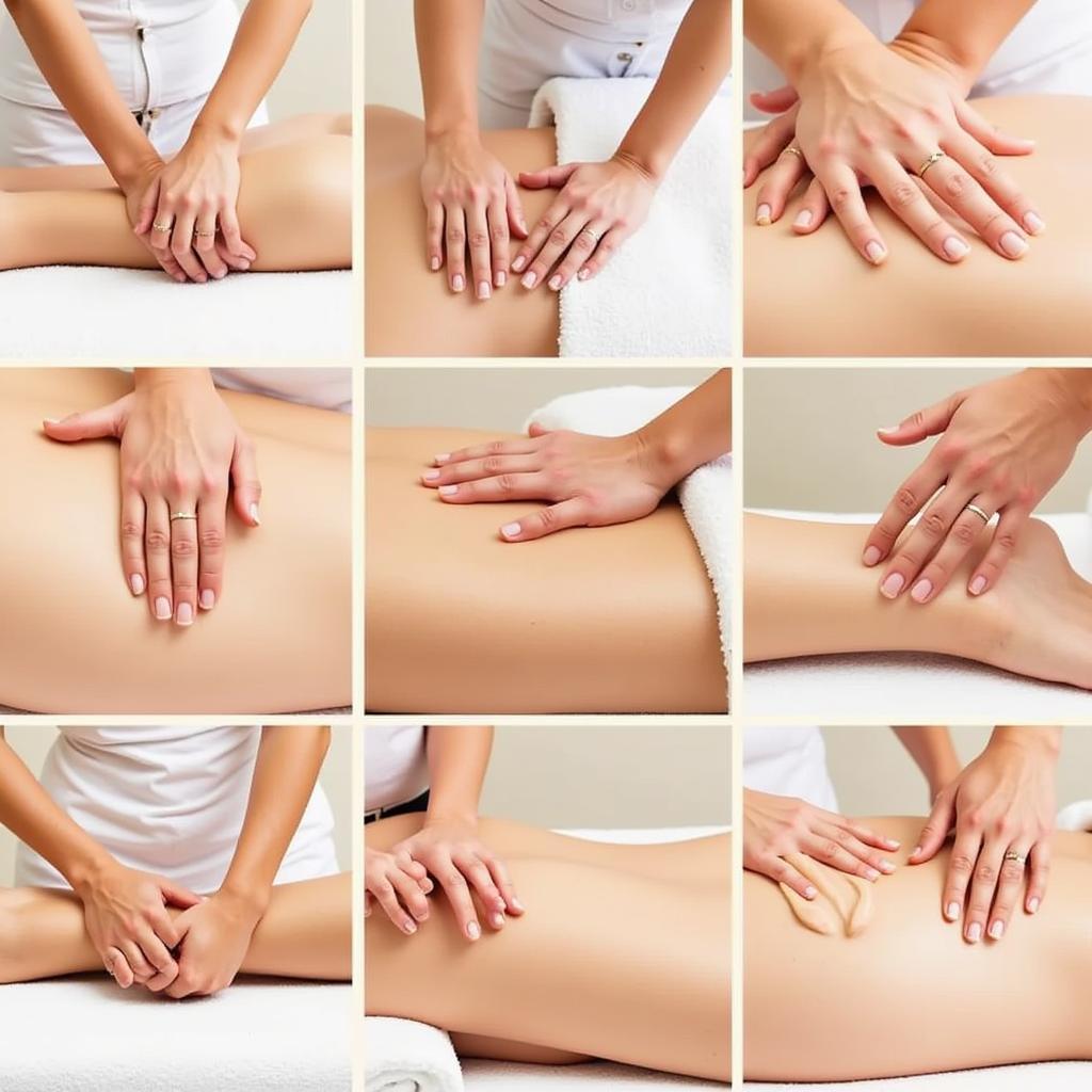 Various Bath Spa Massage Techniques