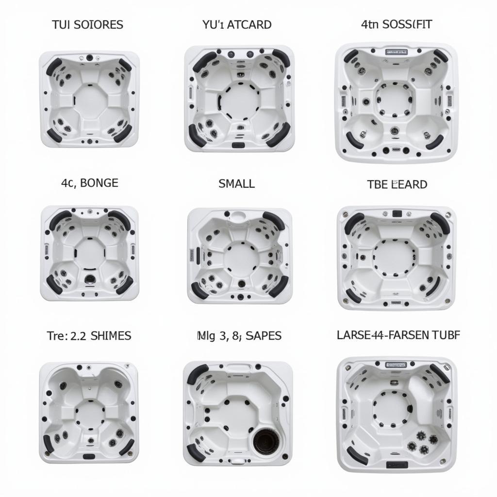 Various Sizes of Outdoor Jacuzzi Hot Tubs