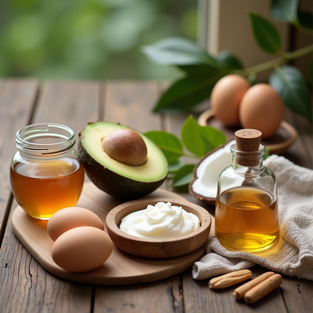 DIY Nature's Hair Spa Ingredients