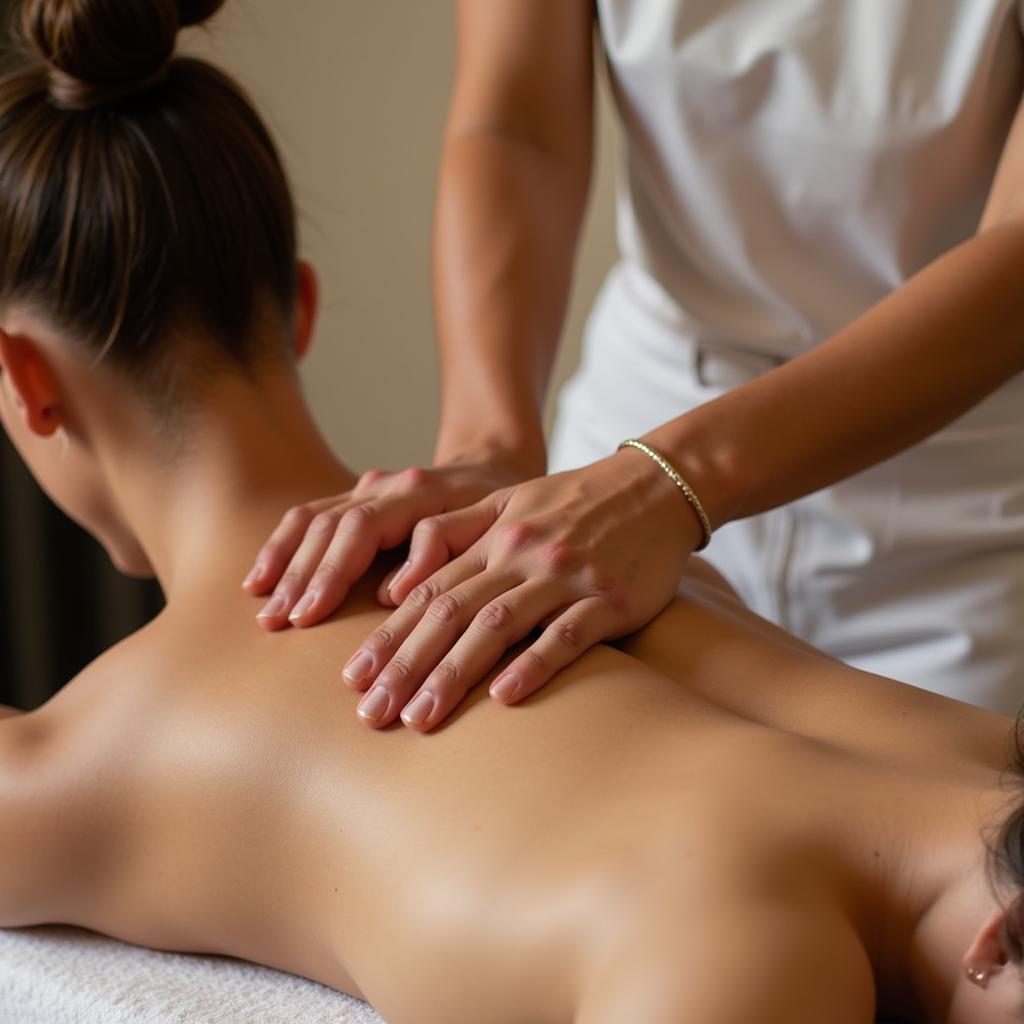 Massage therapy at a spa in Durgapur