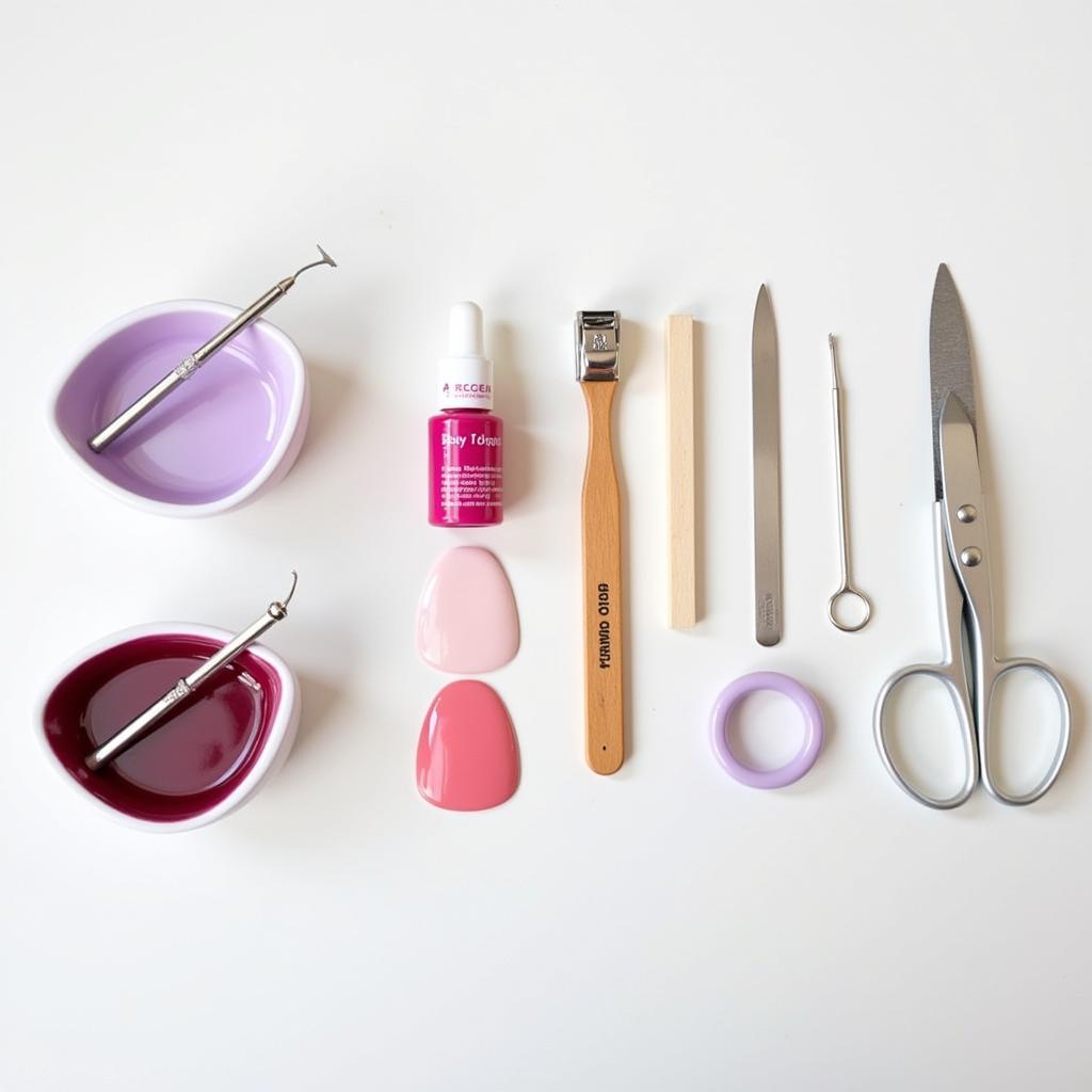 Essential tools in an easy nails nail spa kit