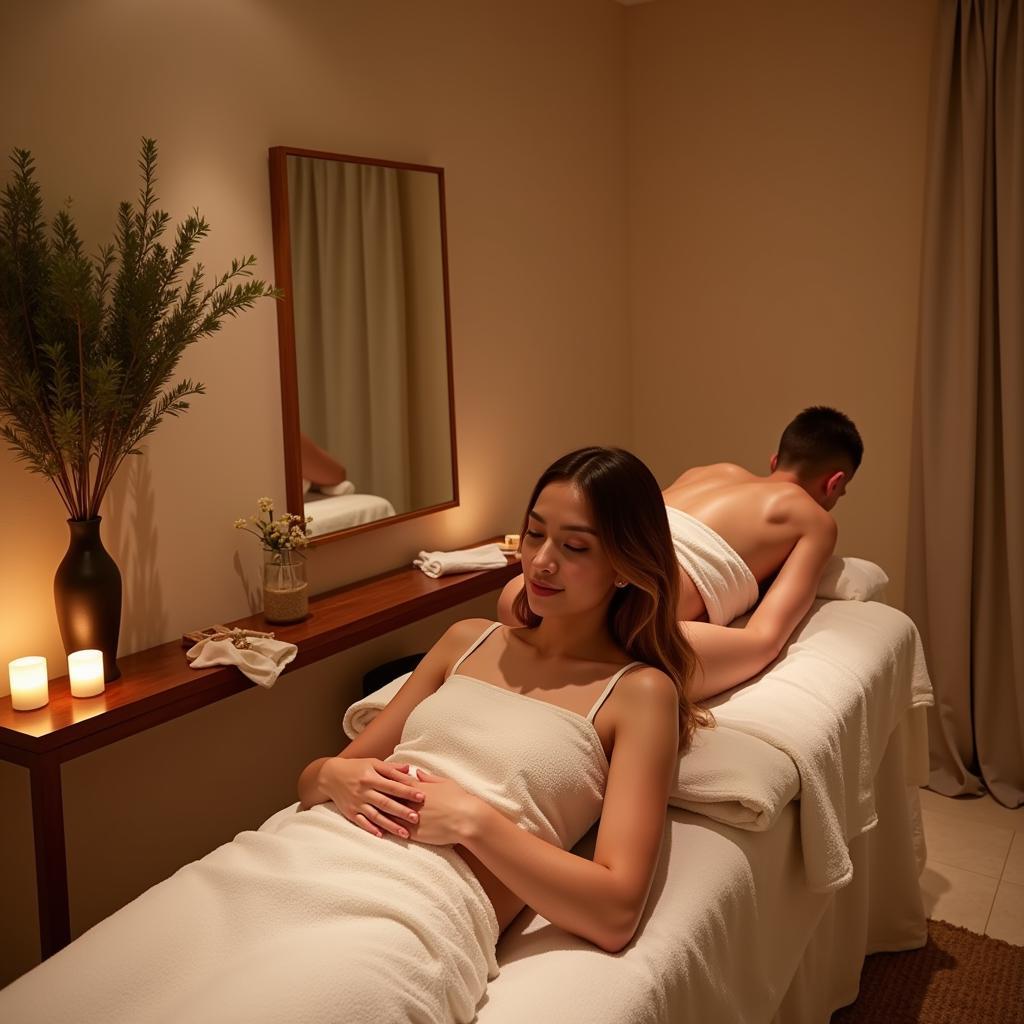 Couple Enjoying a Massage at an Empoli Spa