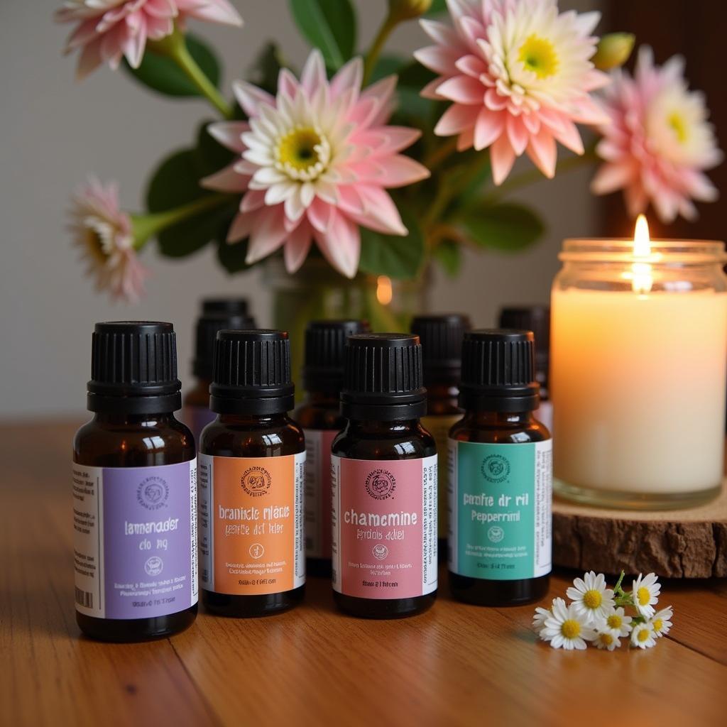 Essential oils used in aroma spa therapy