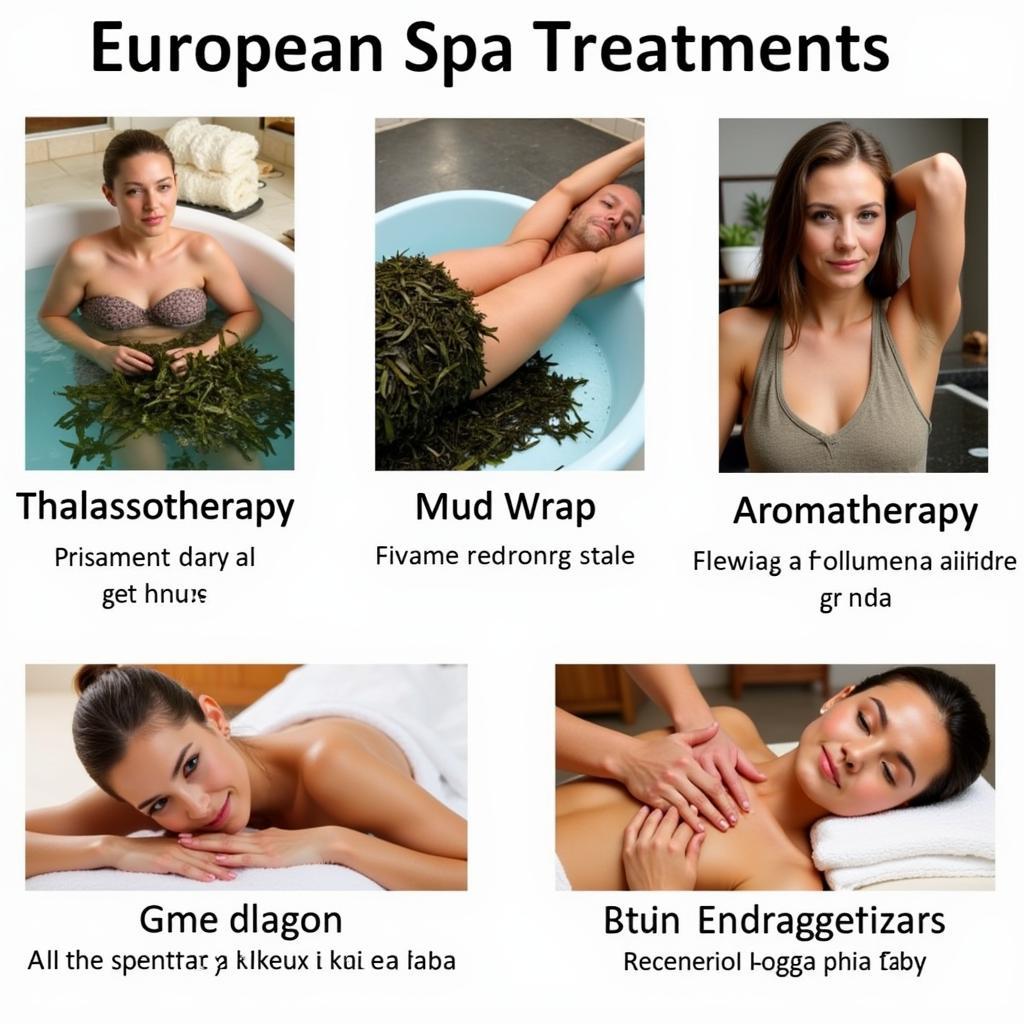 Different types of European Spa treatments available.