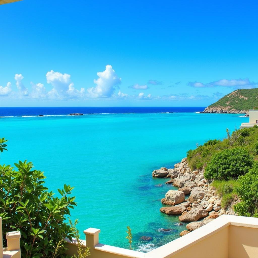 Panoramic ocean view from Floris Suite Hotel in Curaçao