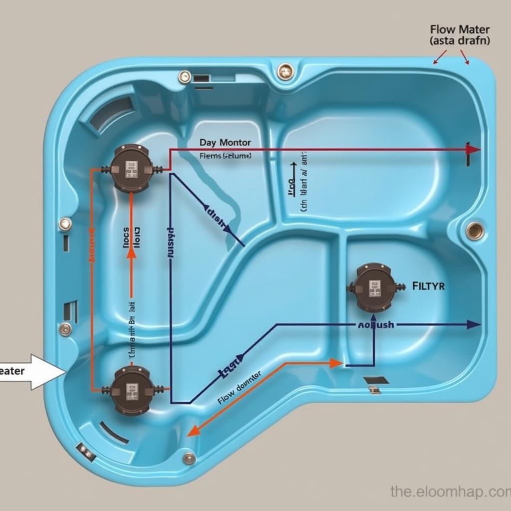 Flow Meter Integrated into Spa Plumbing