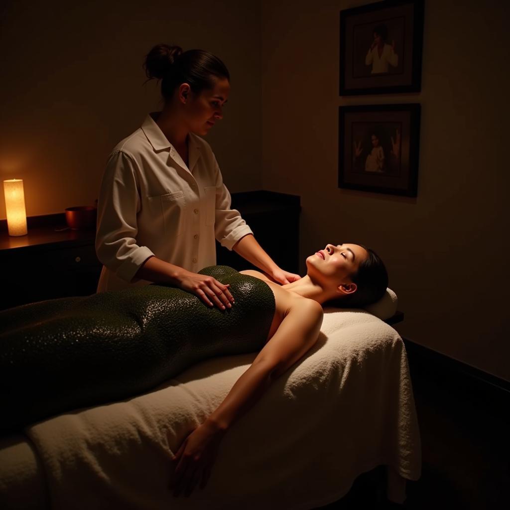 Woman receiving the Bleau Ocean Ritual at Fontainebleau Miami Spa