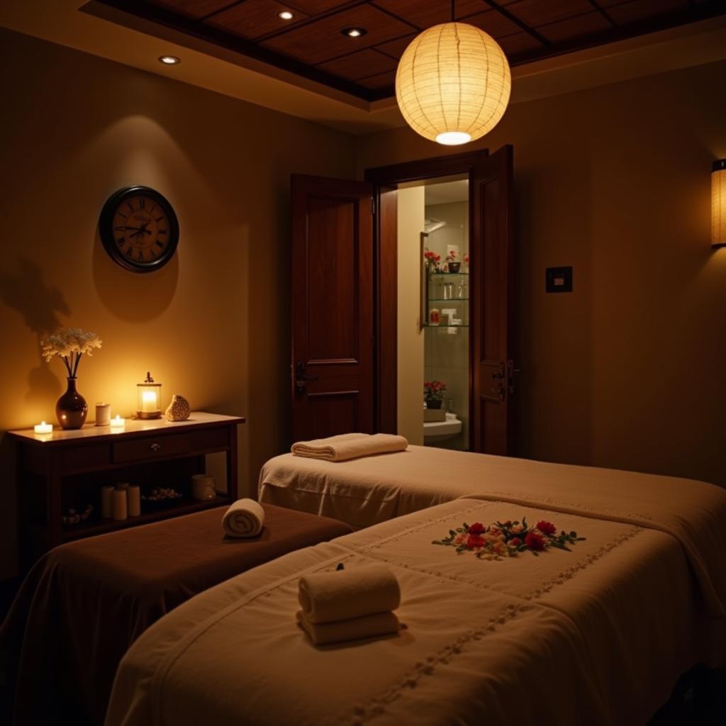 Luxurious treatment room at the Fontainebleau Miami Spa