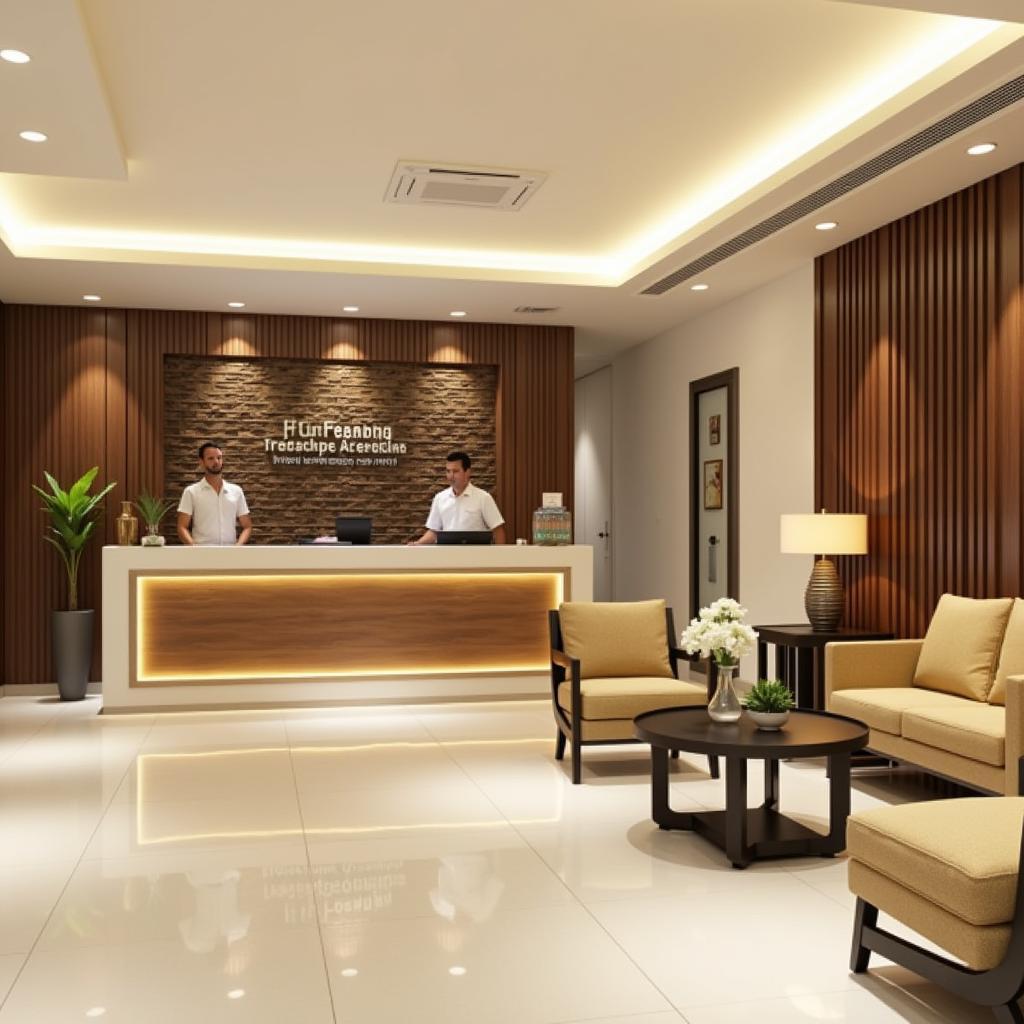 Welcoming Reception Area at Four Fountain Spa Indiranagar