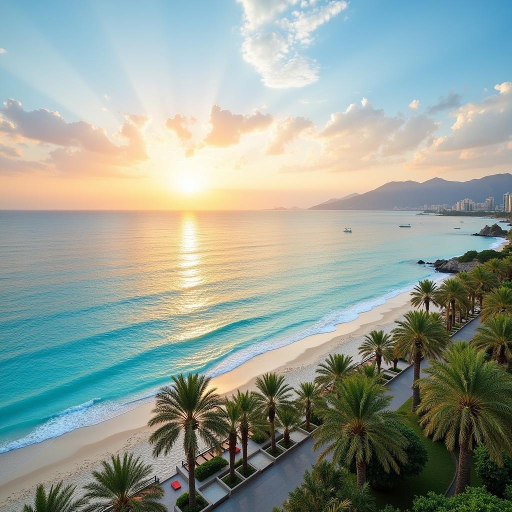 Breathtaking Beach View at Fujairah Rotana Resort