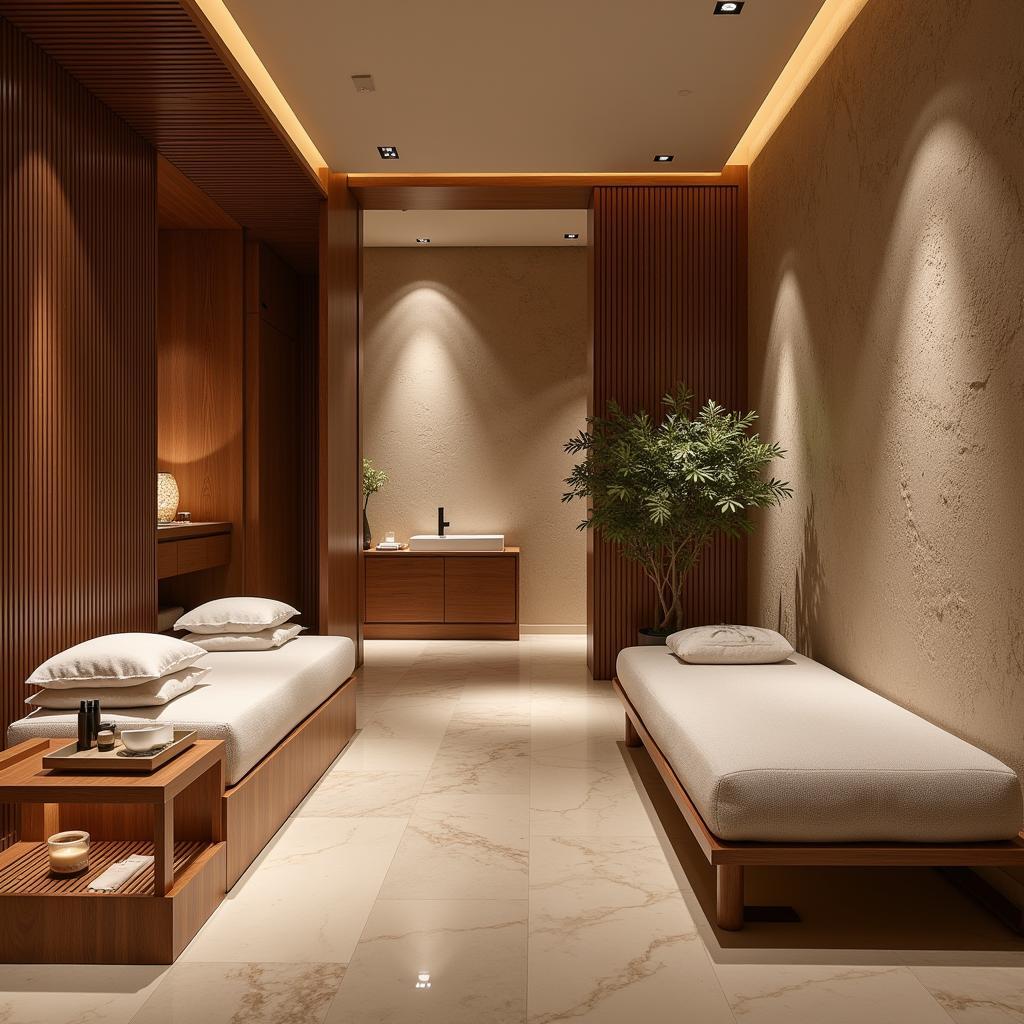 Serene spa interior with natural elements in GK 1 Commercial