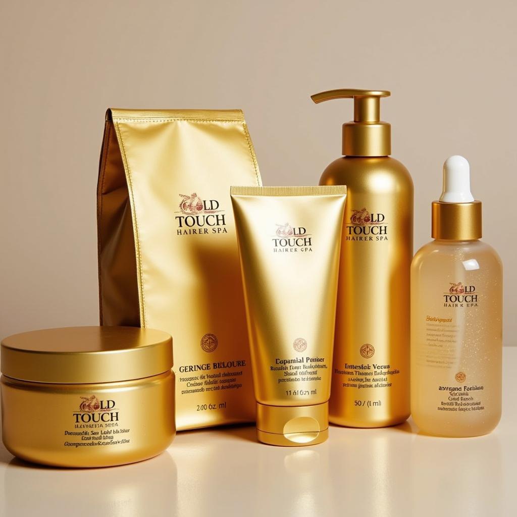 Various gold-infused hair spa products