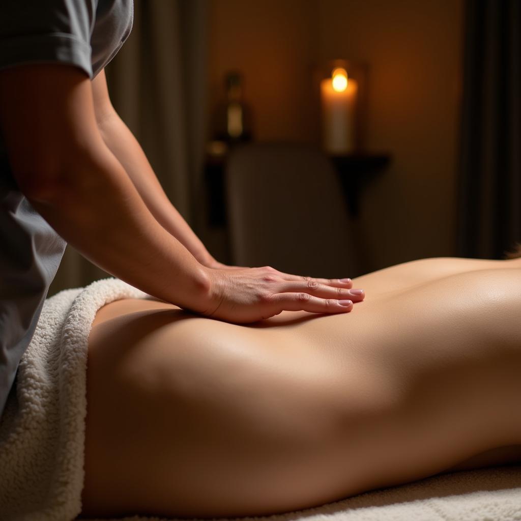 Relaxing Golden Spa Massage