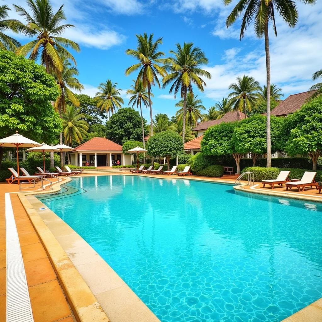 Relaxing Poolside at The Golden Suites & Spa Calangute