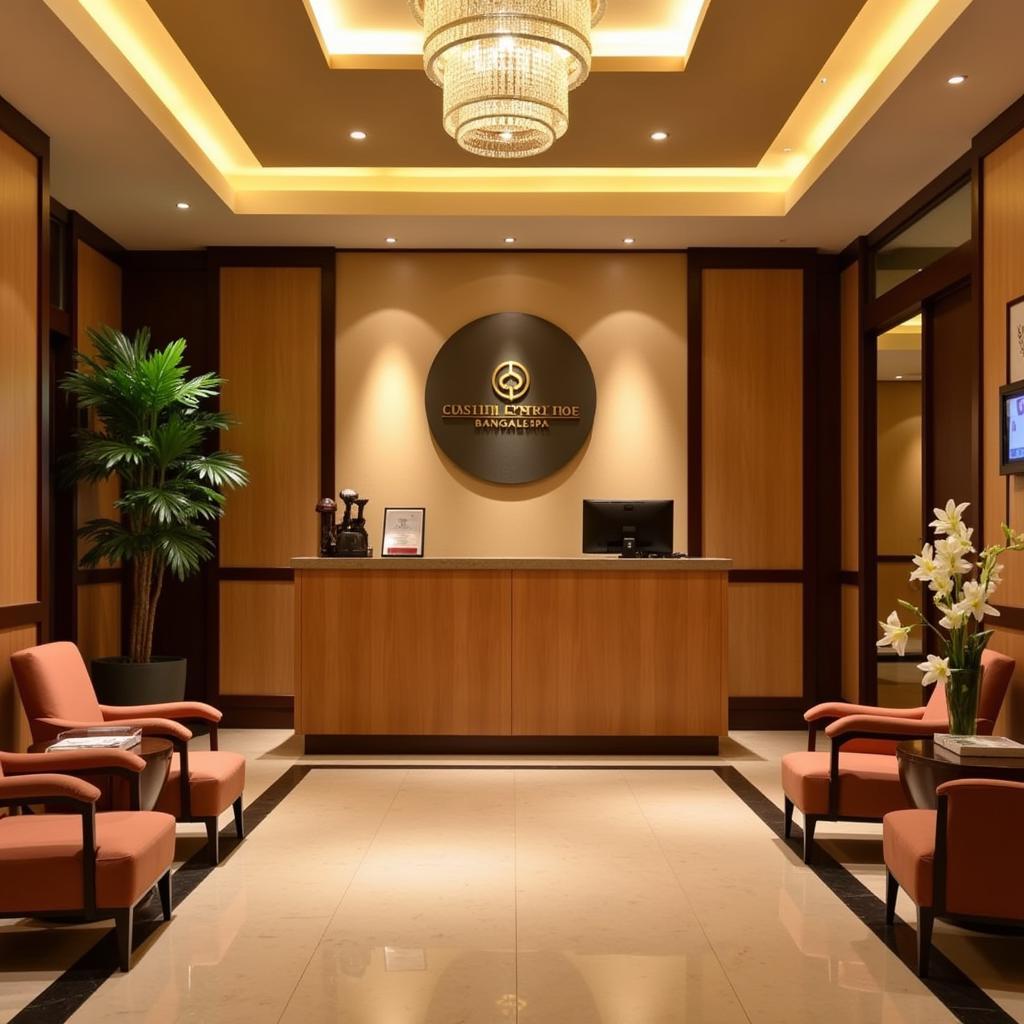 Luxurious Reception Area at Golden Tulip Bangalore Spa