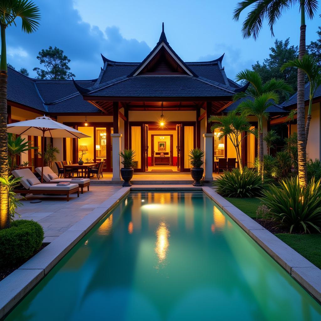 Luxurious Balinese Villa Exterior at Griya Shanti