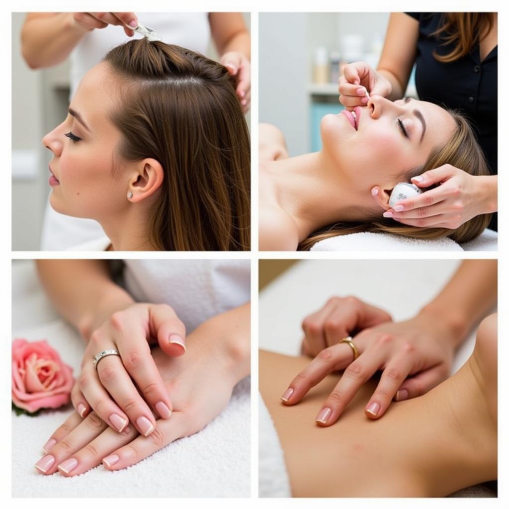 Variety of hair and beauty spa treatments