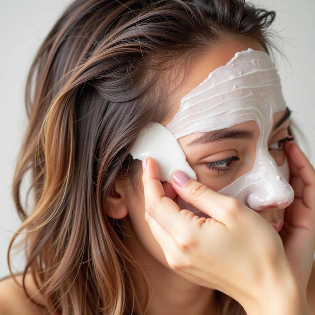 Applying a Hair Spa Mask for Deep Conditioning