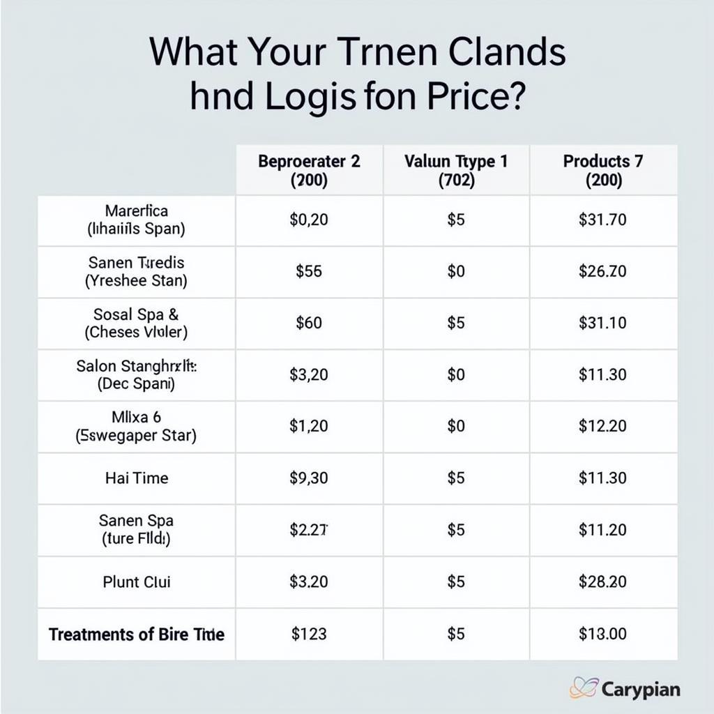 Hair Spa Price Comparison