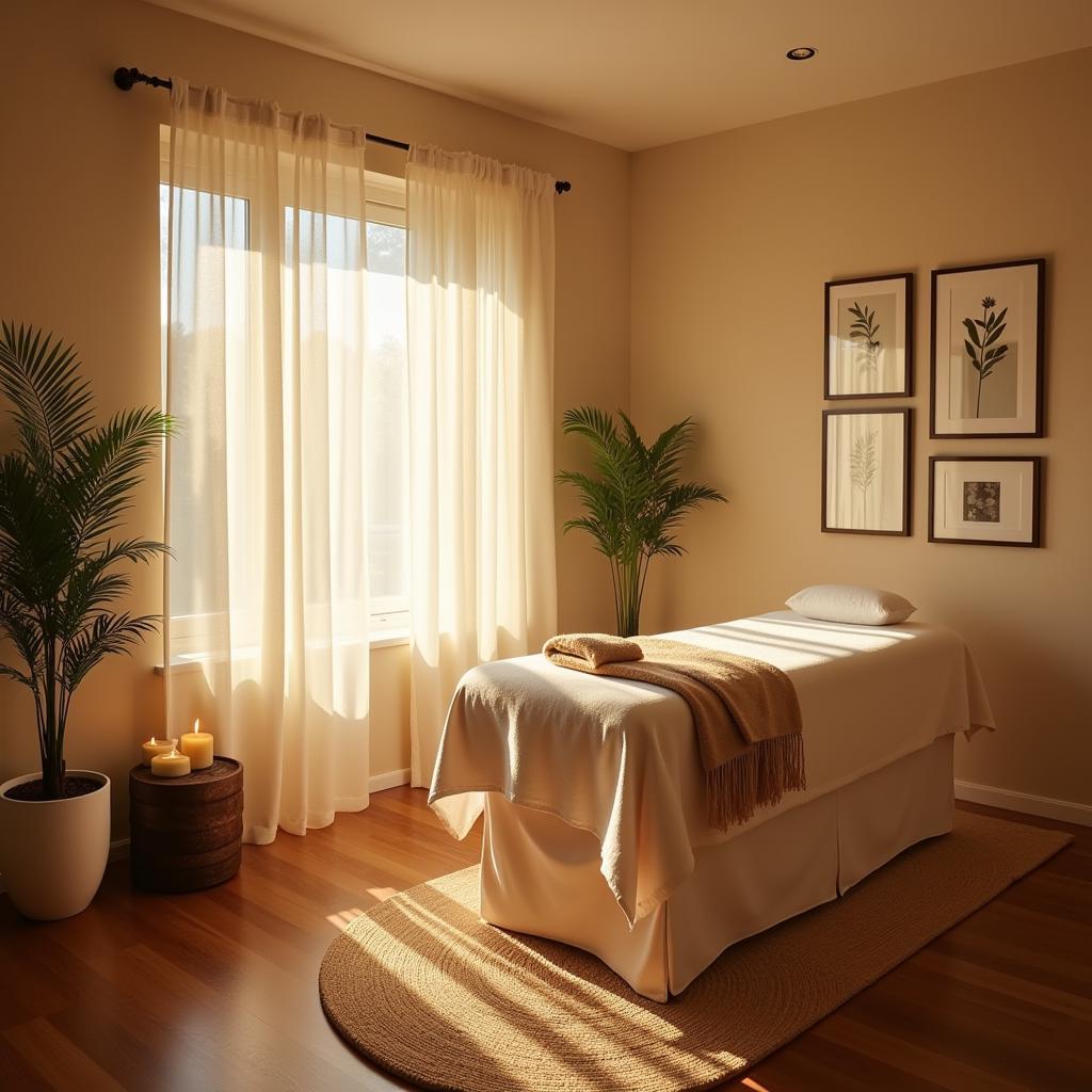 Tranquil Spa Therapy Room for Healing Touch Treatments