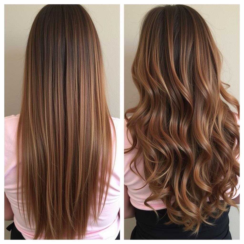 Healthy and shiny hair after a hair spa treatment